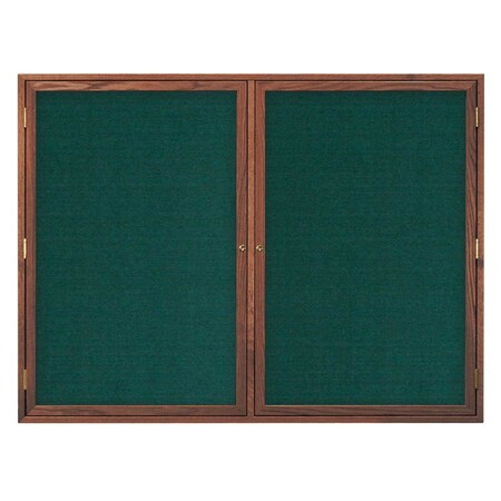 United Visual Products Single Door Indoor Enclosed Easy Tack Bo UV302EZ-GREEN-BLACK